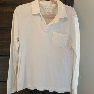 JCrew White Polo Top